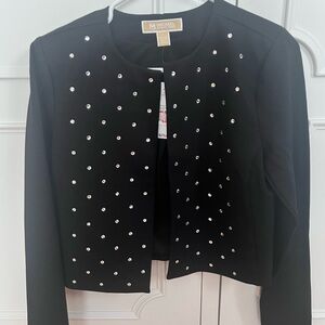 Michael Kors Black Blazer with Polka Dot Embellishments